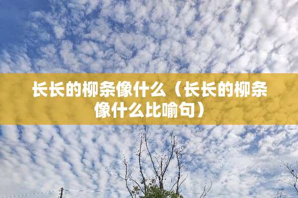 长长的柳条像什么（长长的柳条像什么比喻句）