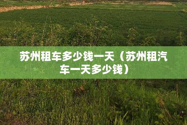 苏州租车多少钱一天（苏州租汽车一天多少钱）