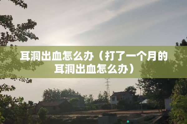 耳洞出血怎么办（打了一个月的耳洞出血怎么办）
