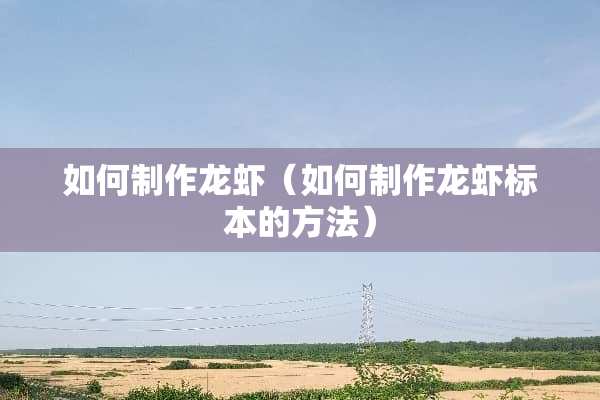 如何制作龙虾（如何制作龙虾标本的方法）