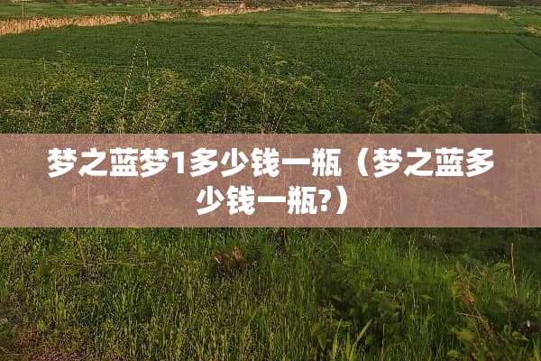 梦之蓝梦1多少钱一瓶（梦之蓝多少钱一瓶?）