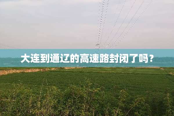 大连到通辽的高速路封闭了吗？