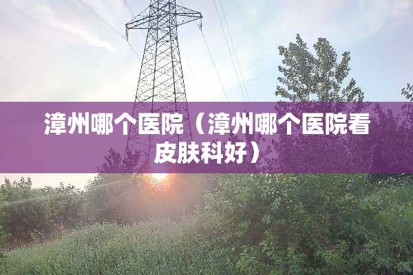 漳州哪个医院（漳州哪个医院看皮肤科好）