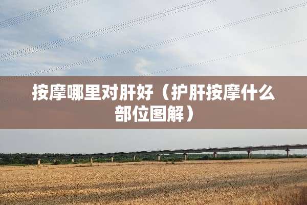 按摩哪里对肝好（护肝按摩什么部位图解）