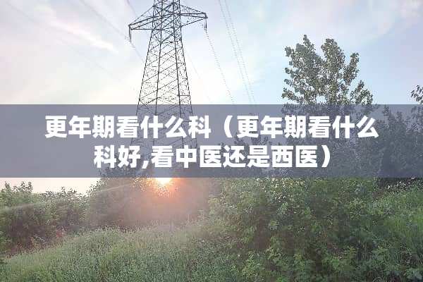 更年期看什么科（更年期看什么科好,看中医还是西医）