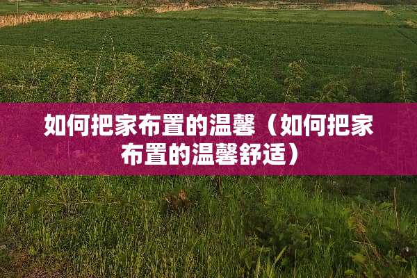 如何把家布置的温馨（如何把家布置的温馨舒适）