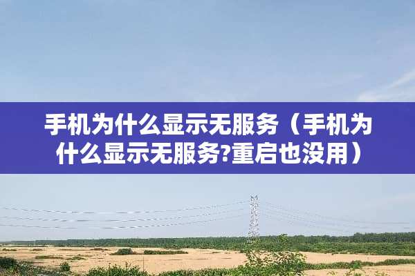 手机为什么显示无服务（手机为什么显示无服务?重启也没用）