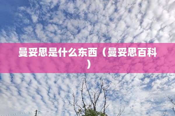 曼妥思是什么东西（曼妥思百科）