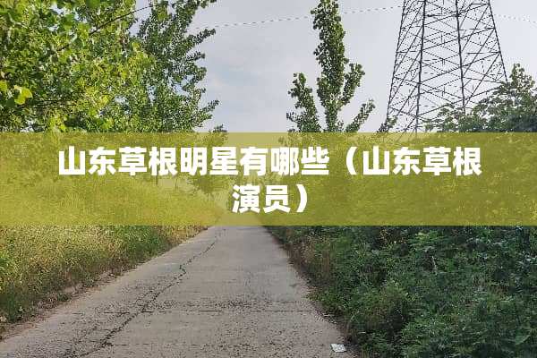 山东草根明星有哪些（山东草根演员）