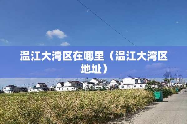 温江大湾区在哪里（温江大湾区地址）