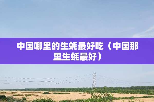 中国哪里的生蚝最好吃（中国那里生蚝最好）