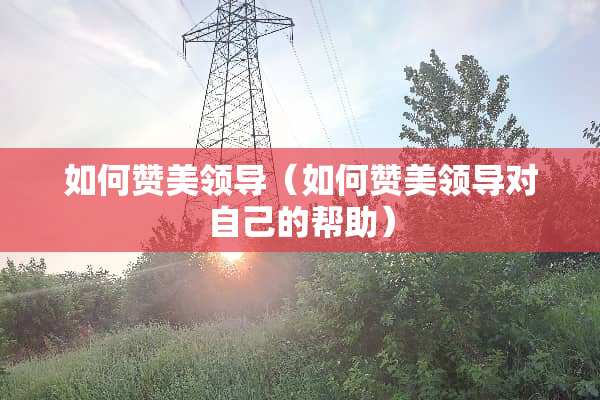 如何赞美领导（如何赞美领导对自己的帮助）