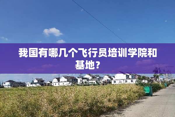 我国有哪几个飞行员培训学院和基地？