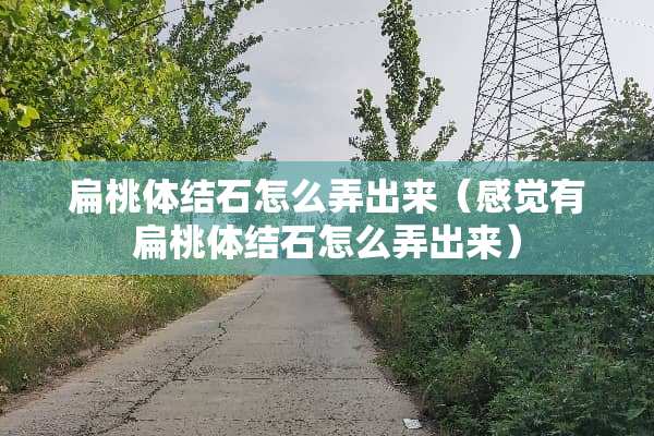 扁桃体结石怎么弄出来（感觉有扁桃体结石怎么弄出来）