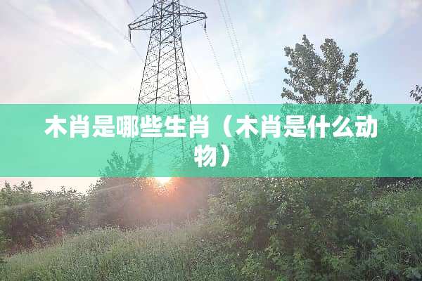 木肖是哪些生肖（木肖是什么动物）