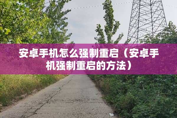 安卓手机怎么强制重启（安卓手机强制重启的方法）