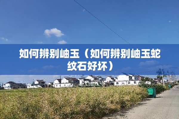如何辨别岫玉（如何辨别岫玉蛇纹石好坏）