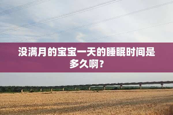 没满月的宝宝一天的睡眠时间是多久啊？