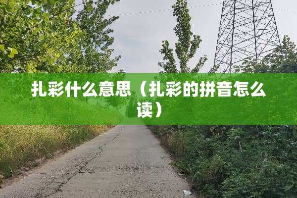 扎彩什么意思（扎彩的拼音怎么读）