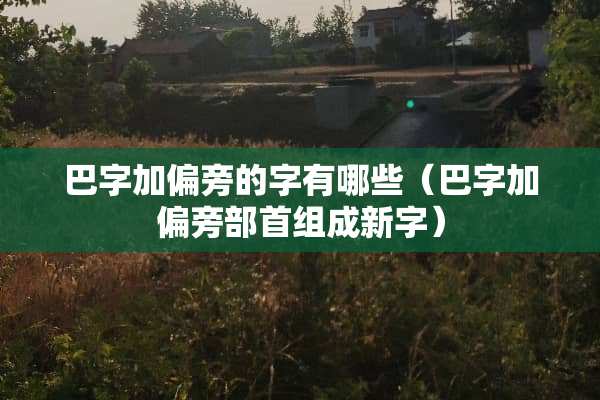 巴字加偏旁的字有哪些（巴字加偏旁部首组成新字）