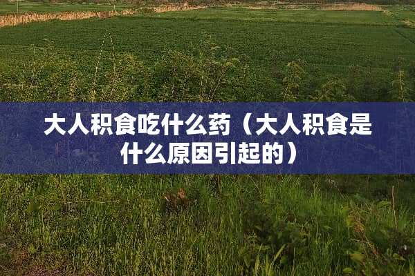大人积食吃什么药（大人积食是什么原因引起的）