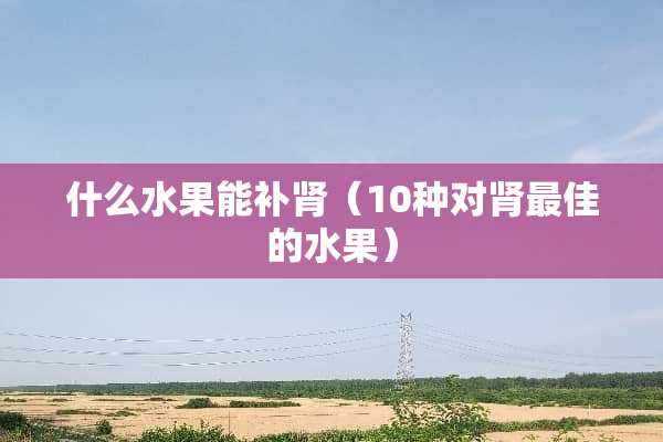 什么水果能补肾（10种对肾最佳的水果）