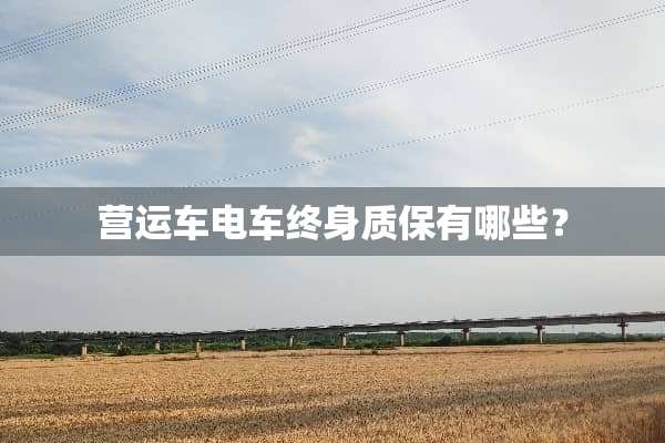 营运车电车终身质保有哪些？