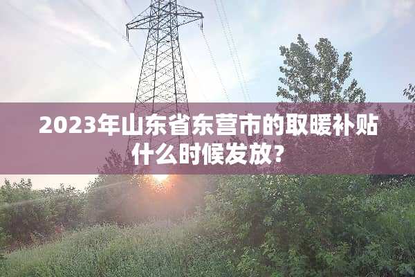 2023年山东省东营市的取暖补贴什么时候发放？