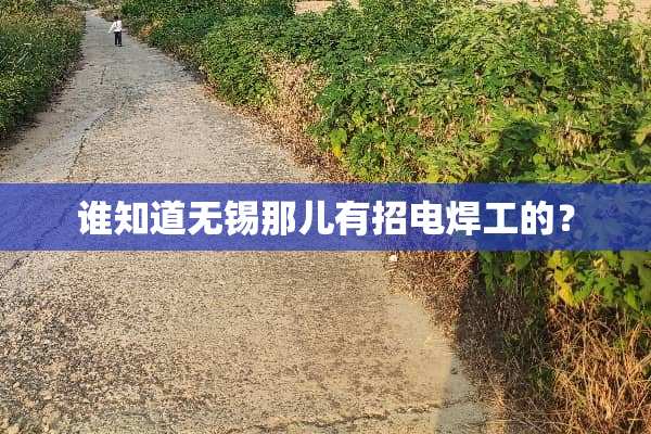 谁知道无锡那儿有招电焊工的？