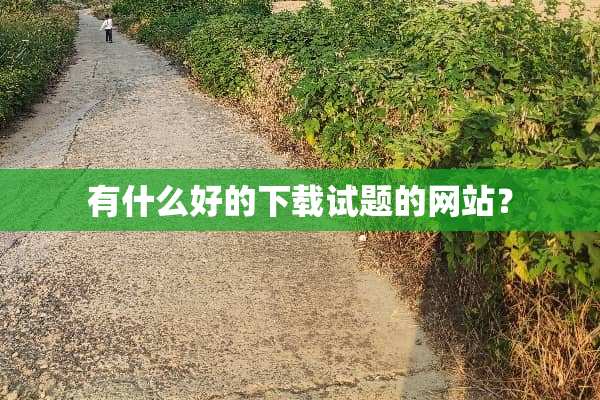 有什么好的下载试题的网站？
