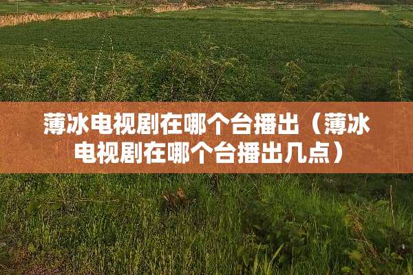 薄冰电视剧在哪个台播出（薄冰电视剧在哪个台播出几点）