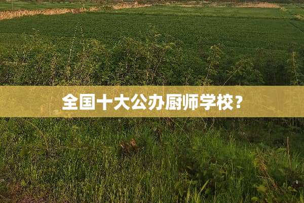 全国十大公办厨师学校？
