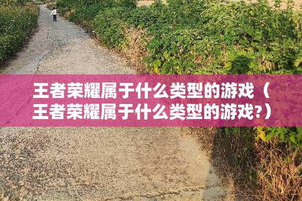王者荣耀属于什么类型的游戏（王者荣耀属于什么类型的游戏?）