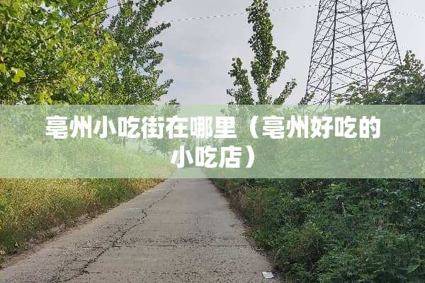 亳州小吃街在哪里（亳州好吃的小吃店）
