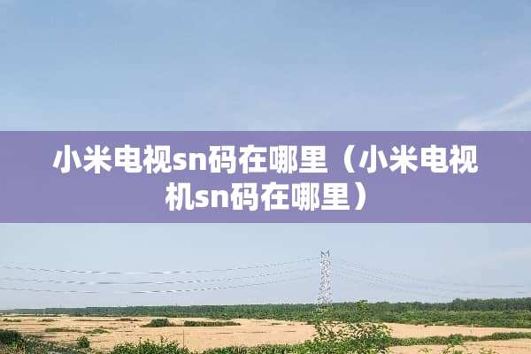 小米电视sn码在哪里（小米电视机sn码在哪里）