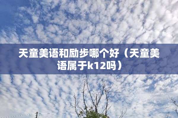 天童美语和励步哪个好（天童美语属于k12吗）