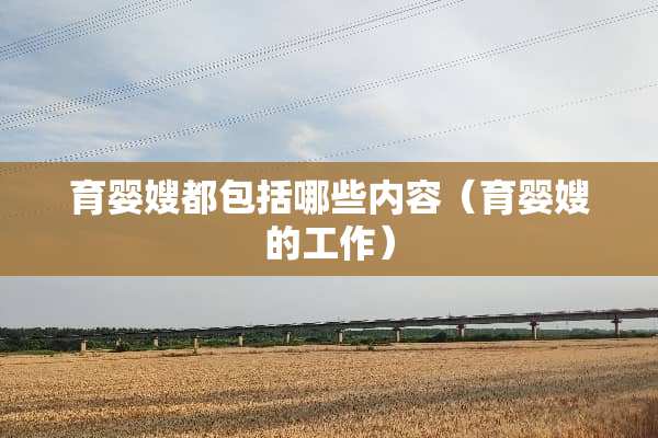 育婴嫂都包括哪些内容（育婴嫂的工作）