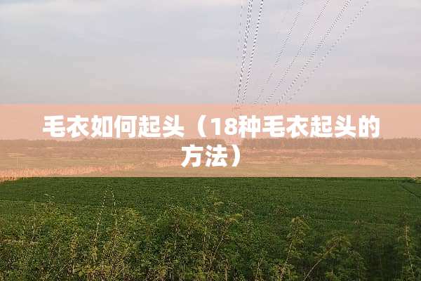 毛衣如何起头（18种毛衣起头的方法）