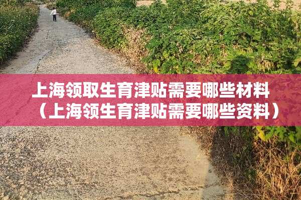 上海领取生育津贴需要哪些材料（上海领生育津贴需要哪些资料）