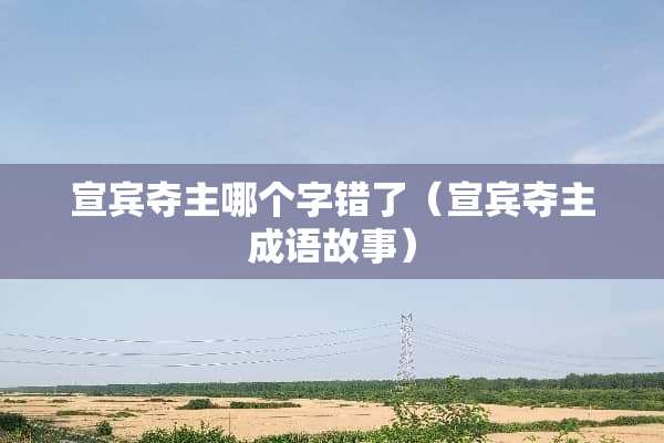 宣宾夺主哪个字错了（宣宾夺主成语故事）