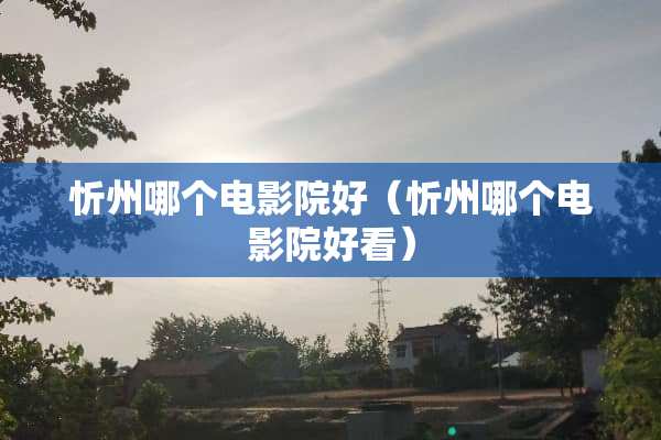 忻州哪个电影院好（忻州哪个电影院好看）