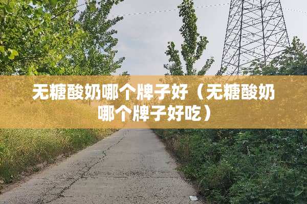 无糖酸奶哪个牌子好（无糖酸奶哪个牌子好吃）
