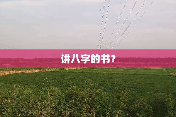 讲八字的书？