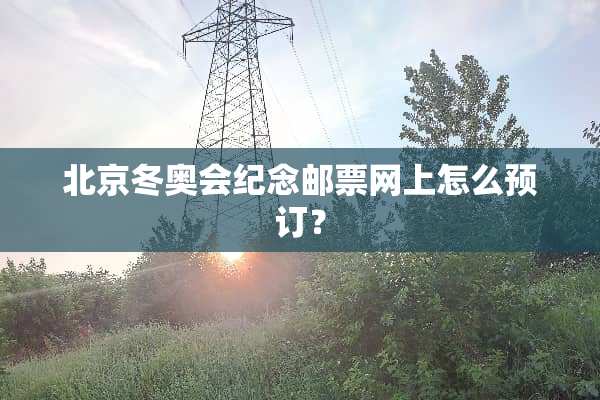 北京冬奥会纪念邮票网上怎么预订？