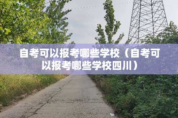 自考可以报考哪些学校（自考可以报考哪些学校四川）