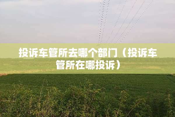 投诉车管所去哪个部门（投诉车管所在哪投诉）