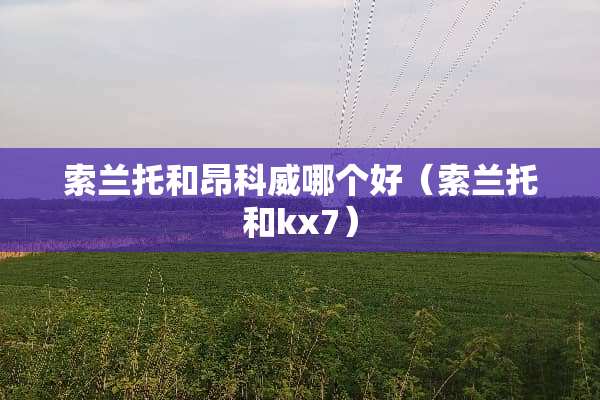 索兰托和昂科威哪个好（索兰托和kx7）