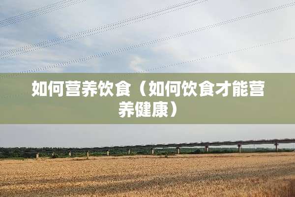如何营养饮食（如何饮食才能营养健康）
