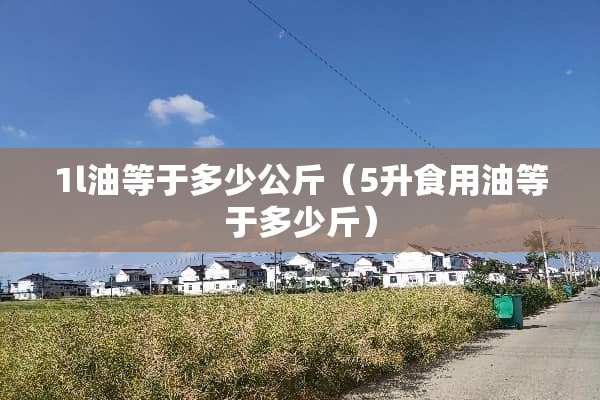 1l油等于多少公斤（5升食用油等于多少斤）