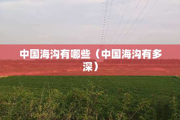 中国海沟有哪些（中国海沟有多深）